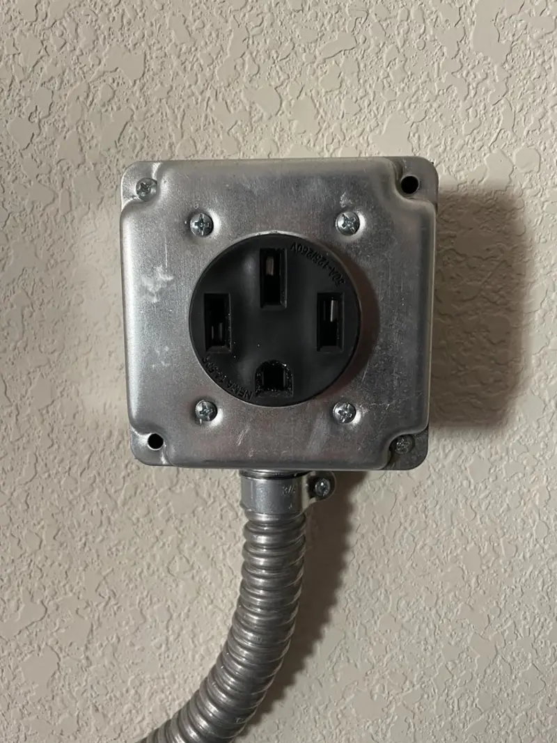 NEMA 14-50 outlet installed for Smart Home Electrical in Lake Cassidy